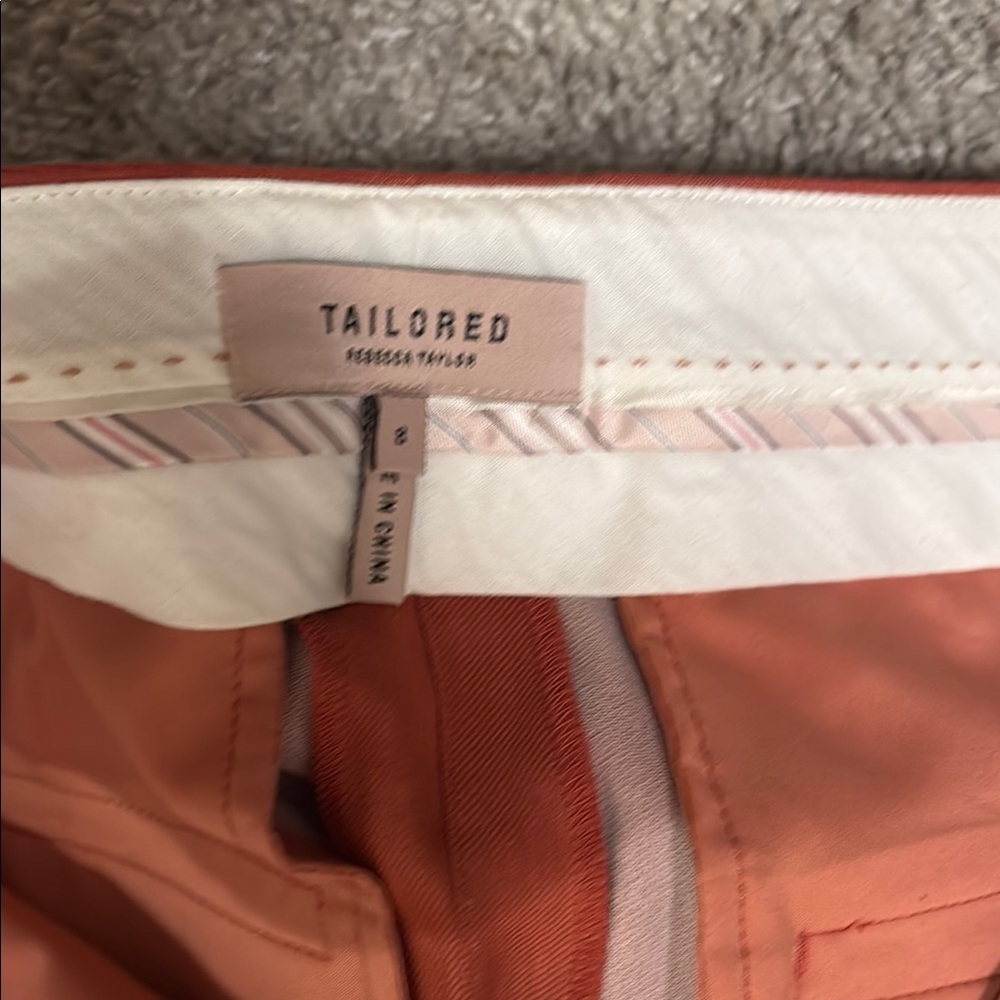 Women’s Rust Red Linen Blend Suit Jacket & Pants Set size 8 pant 6 jacket - Picture 6 of 7